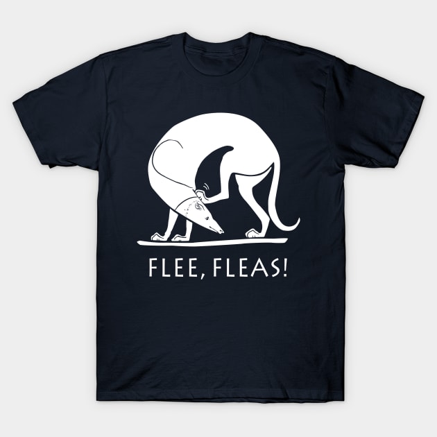 Ancient Greek Art Spartan Greyhound Hunting Dog, Flee, Fleas T-Shirt by brodyquixote